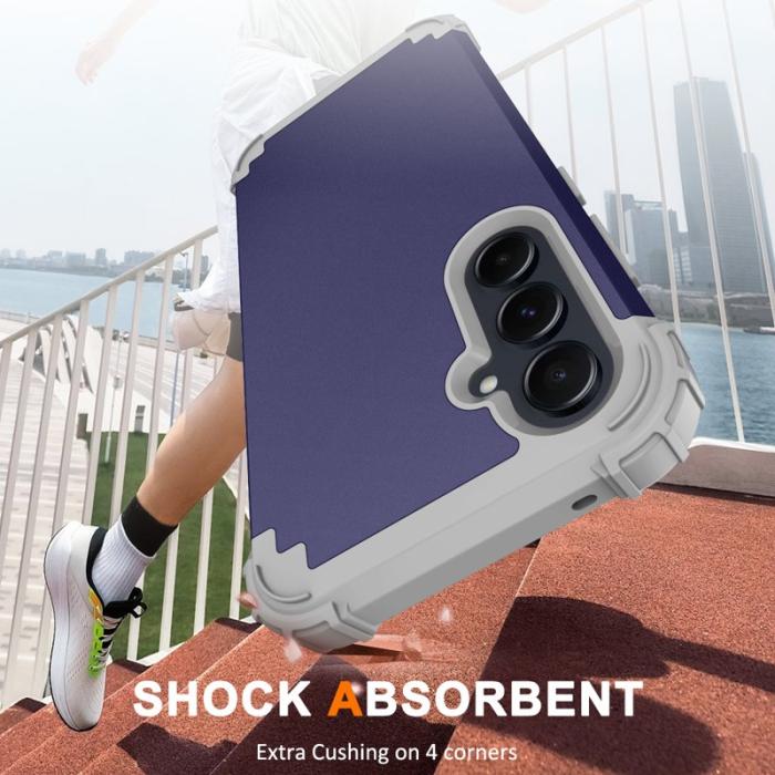 OEM - L-Style Samsung Galaxy A55 5G Skal Anti-Scratch Plast - Marinblå+Mörkgrå