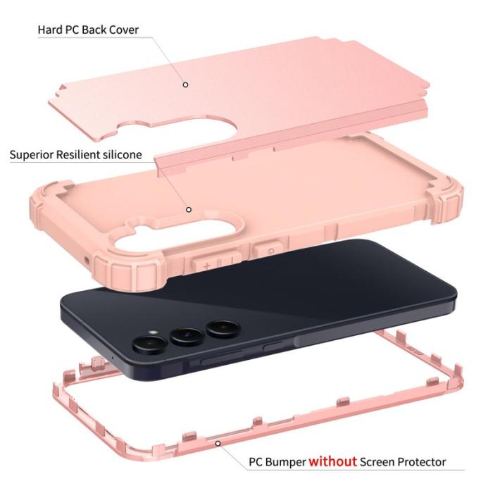 OEM - L-Style Samsung Galaxy A55 5G Skal Anti-Scratch Plast - Roséguld
