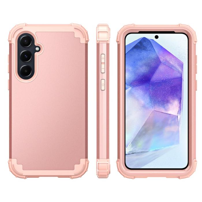 OEM - L-Style Samsung Galaxy A55 5G Skal Anti-Scratch Plast - Roséguld