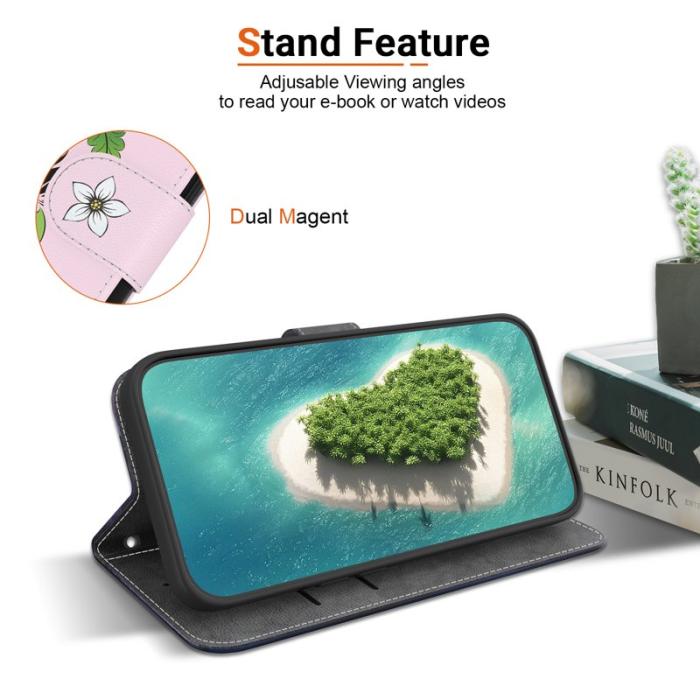 OEM - LILY Samsung Galaxy S26 Fodral Anti-Drop Mönstertryck Äkta Läder - Lily