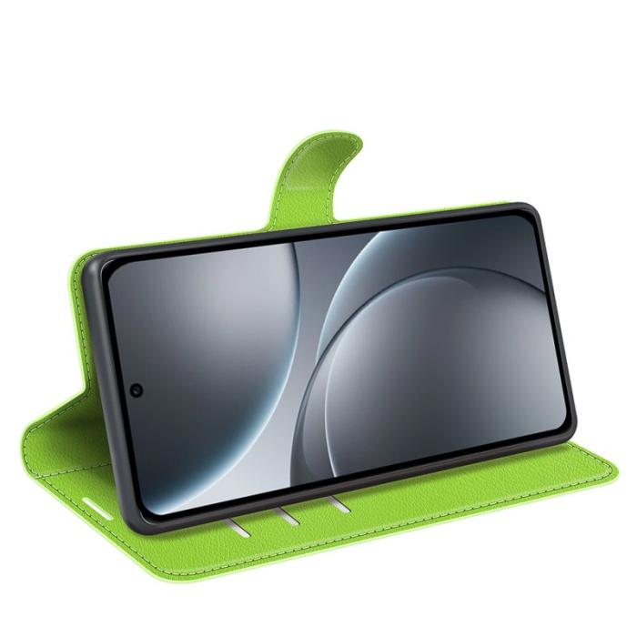 OEM - Litchi Oppo Find X9 Pro 5G Fodral Äkta Läder - Grön