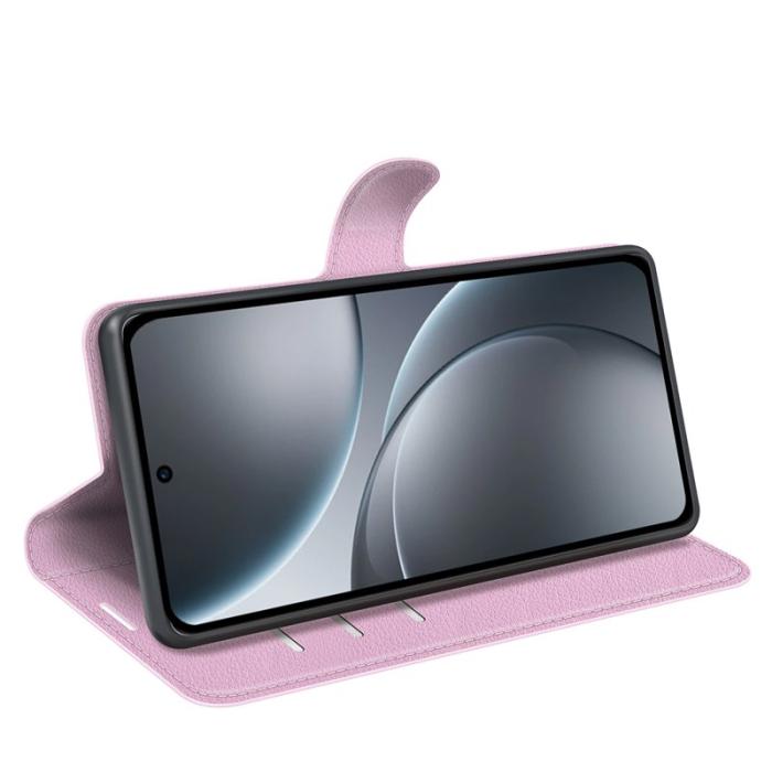 OEM - Litchi Oppo Find X9 Pro 5G Fodral Äkta Läder - Rosa