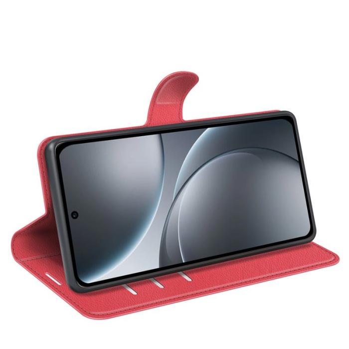 OEM - Litchi Oppo Find X9 Pro 5G Fodral Äkta Läder Skydd - Röd