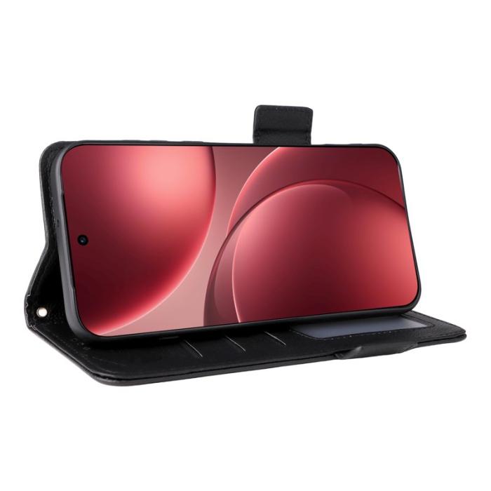 OEM - Litchi Oppo Find X9 Pro 5G Fodral Äkta Läder - Svart