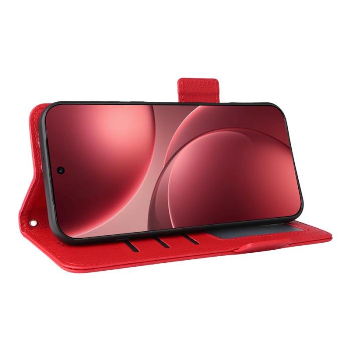 OEM - Litchi Oppo Find X9 Pro 5G Fodral Läder - Röd