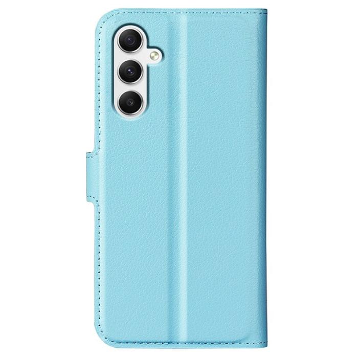 OEM - LITCHI Samsung Galaxy A35 5G Fodral PU Läder - Blå