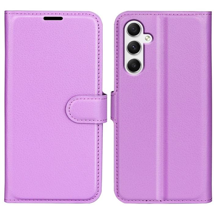 OEM - Litchi Samsung Galaxy A35 5G Fodral PU Läder - Lila