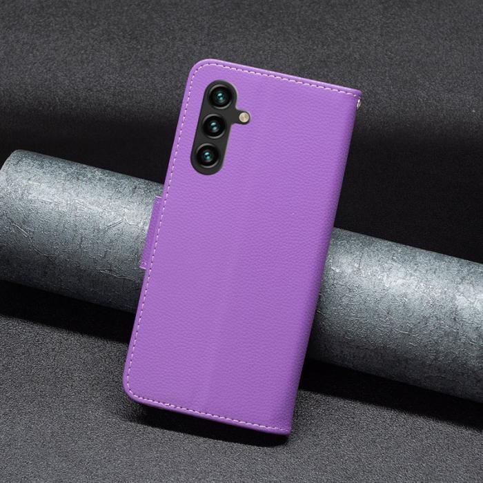 OEM - LITCHI Samsung Galaxy A55 5G Plånboksfodral Konstläder - Lila