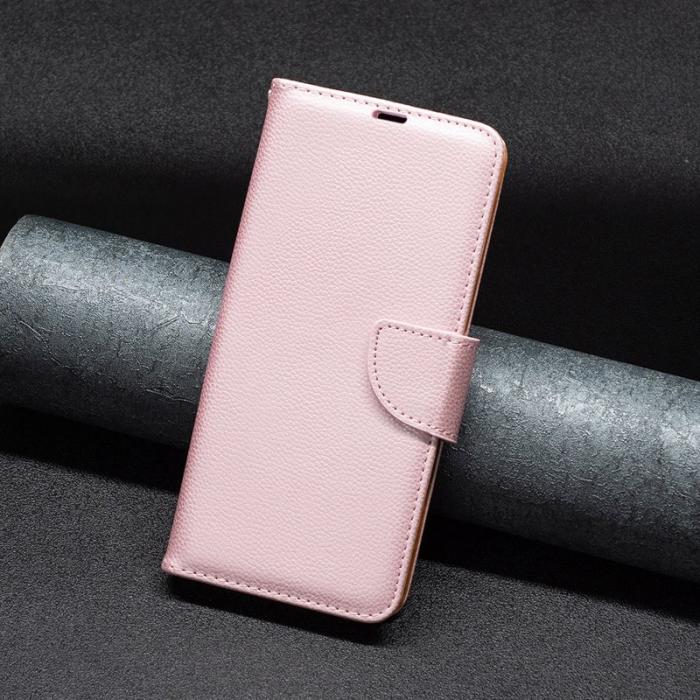 OEM - Litchi Samsung Galaxy A55 5G Plånboksfodral Konstläder - Roséguld