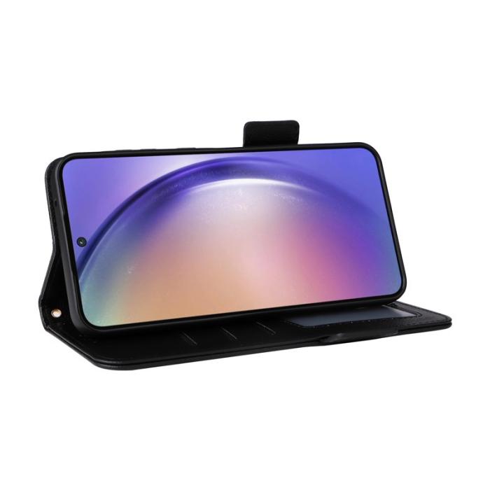 OEM - LITCHI Samsung Galaxy A55 5G Plånboksfodral Konstläder - Svart