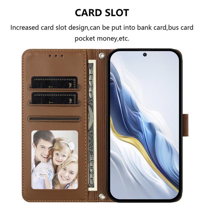 OEM - Love Cat Samsung Galaxy A37 Plånboksfodral Konstläder - Brun