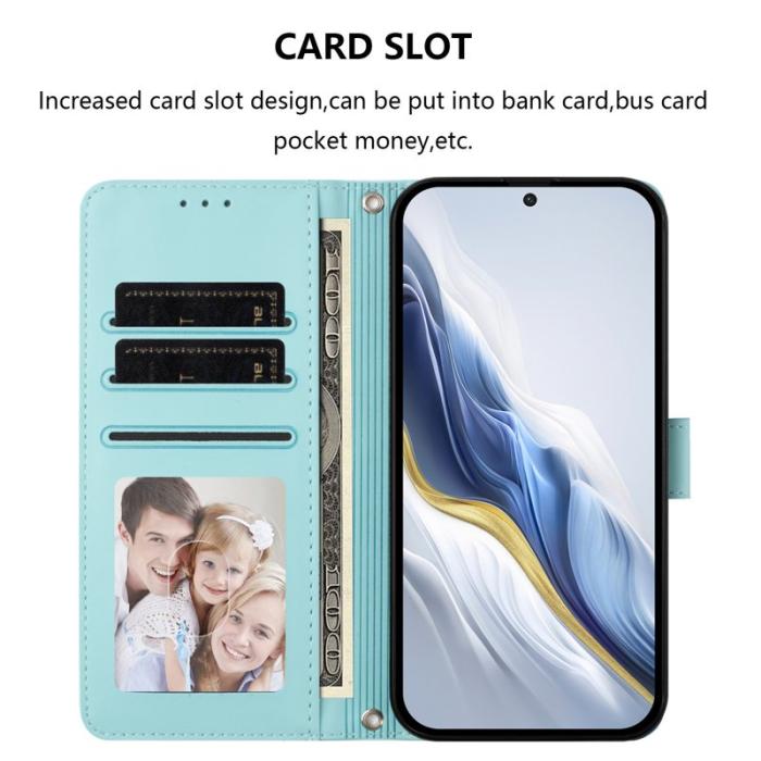 OEM - Love Cat Samsung Galaxy A37 Plånboksfodral Konstläder - Mintgrön