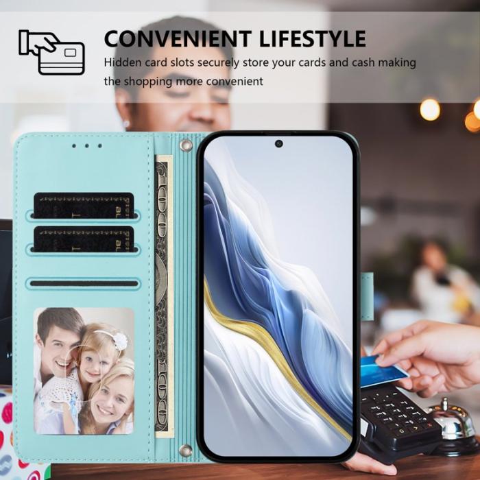 OEM - Love Cat Samsung Galaxy A37 Plånboksfodral Konstläder - Mintgrön