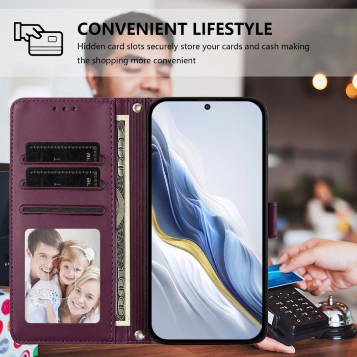 OEM - Love Cat Samsung Galaxy A57 Plånboksfodral Konstläder - Lila