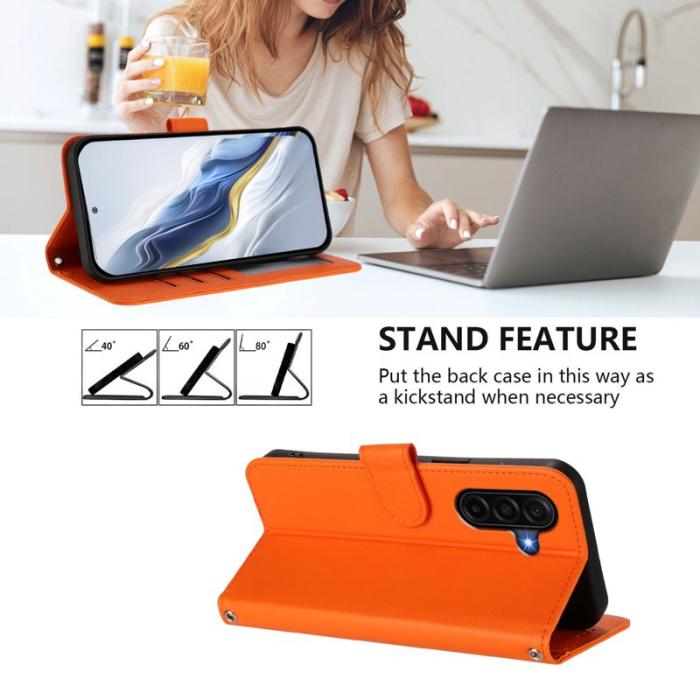 OEM - Love Cat Samsung Galaxy A57 Plånboksfodral Konstläder - Orange