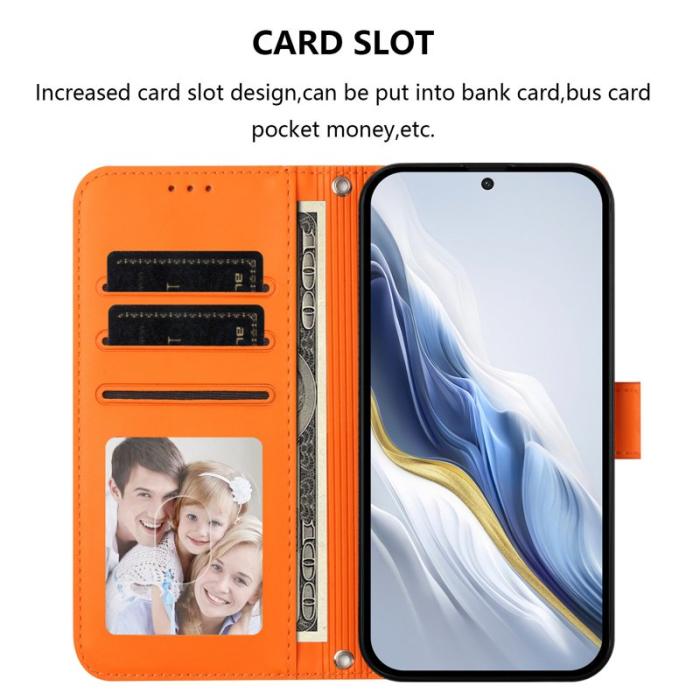 OEM - Love Cat Samsung Galaxy A57 Plånboksfodral Konstläder - Orange