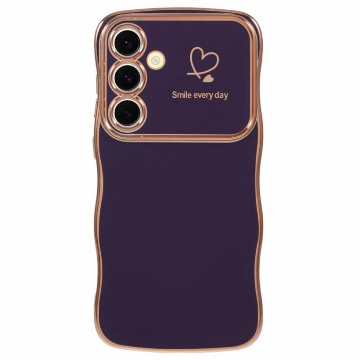 OEM - Love Hearts Samsung Galaxy A55 5G Skal TPU - Mörklila