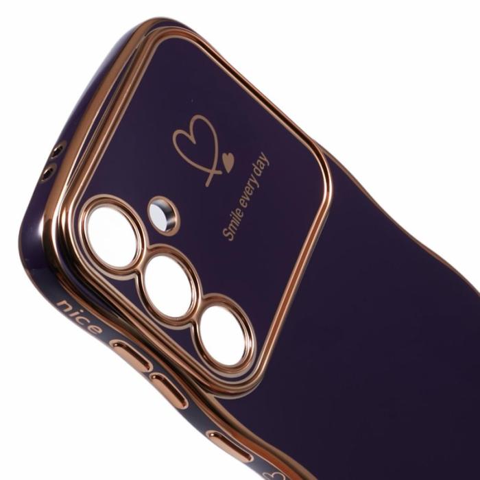 OEM - Love Hearts Samsung Galaxy A55 5G Skal TPU - Mörklila