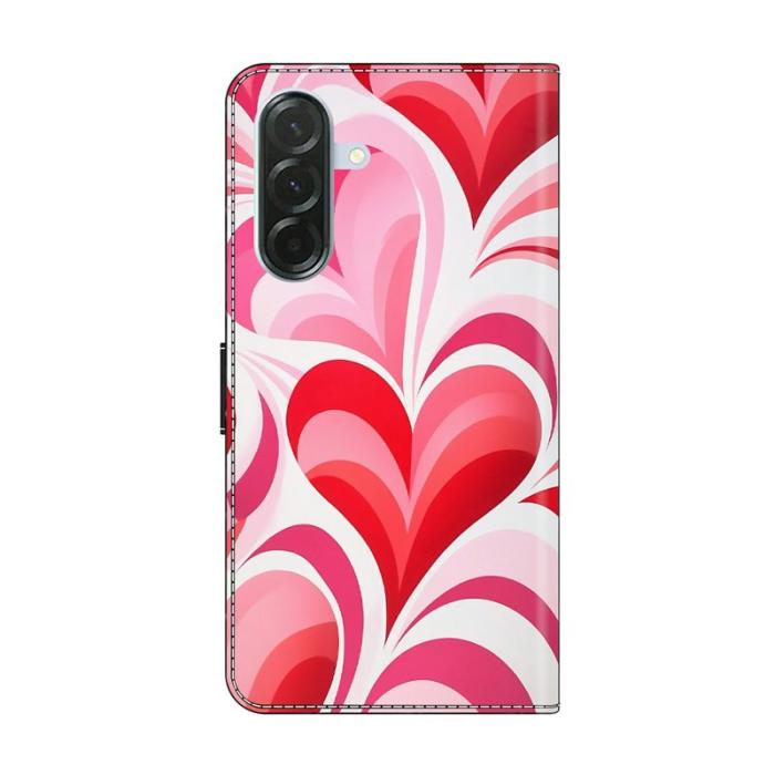 OEM - Love Samsung Galaxy A57 Plånboksfodral Konstläder Mönstertryck - Vit