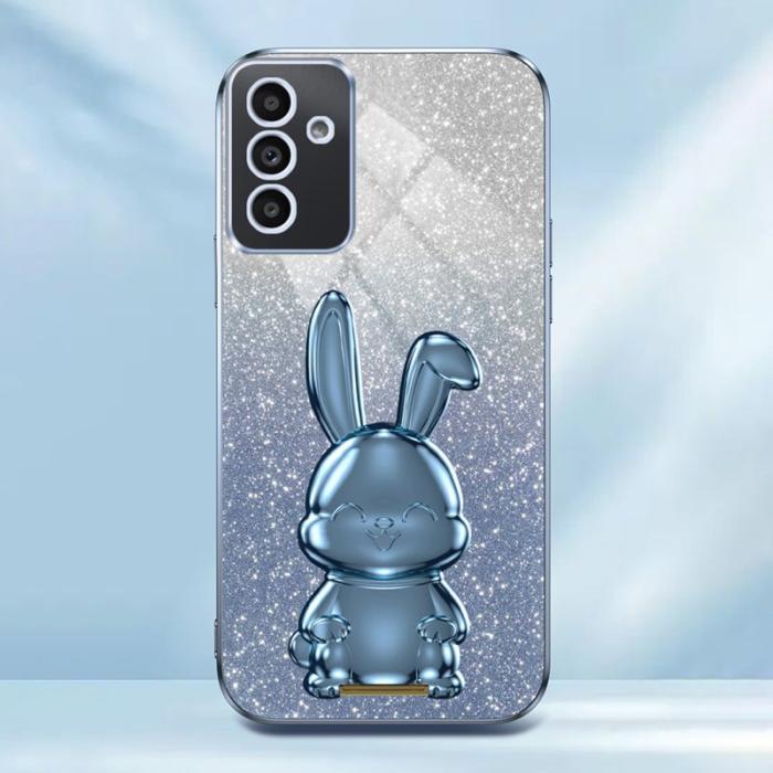 OEM - Lovely Rabbit Samsung Galaxy A35 5G Skal Glitter - Blå