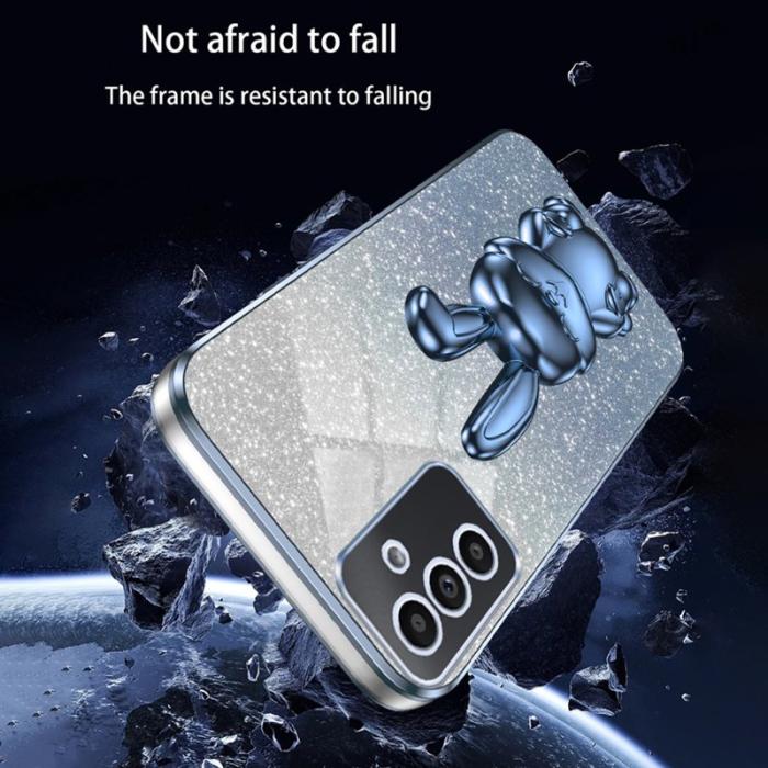 OEM - Lovely Rabbit Samsung Galaxy A35 5G Skal Glitter - Blå