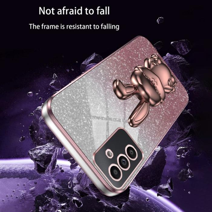 OEM - Lovely Rabbit Samsung Galaxy A35 5G Skal Glitter - Rosa