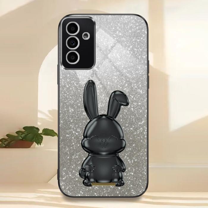 OEM - Lovely Rabbit Samsung Galaxy A35 5G Skal Glitter - Svart