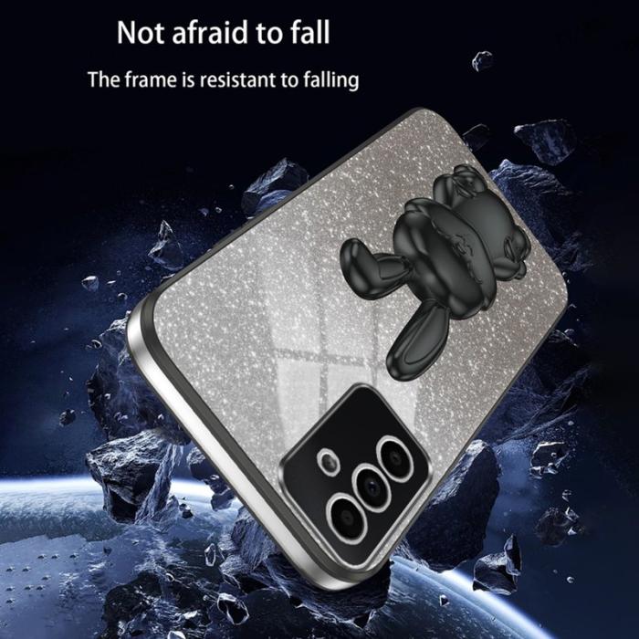 OEM - Lovely Rabbit Samsung Galaxy A35 5G Skal Glitter - Svart