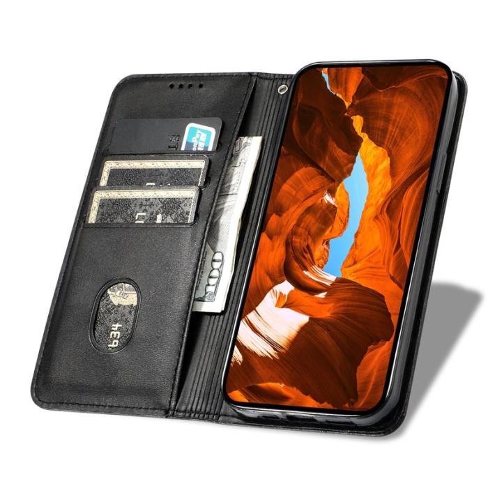 OEM - Lucky Deer Samsung Galaxy A55 5G Plånboksfodral Konstläder - Svart