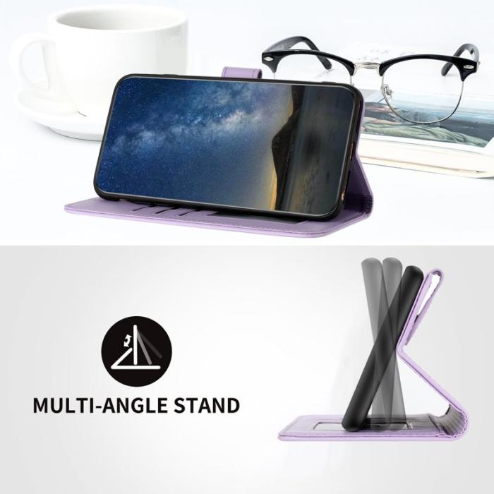 OEM - Mandala Samsung Galaxy A35 5G Fodral Äkta Läder - Lila