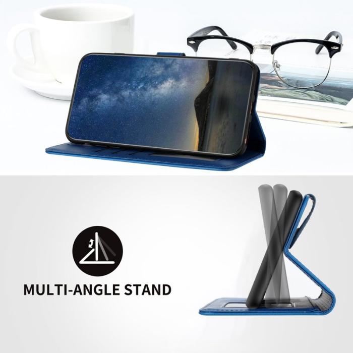 OEM - Mandala Samsung Galaxy A35 5G Fodral Äkta Läder - Royal Blue