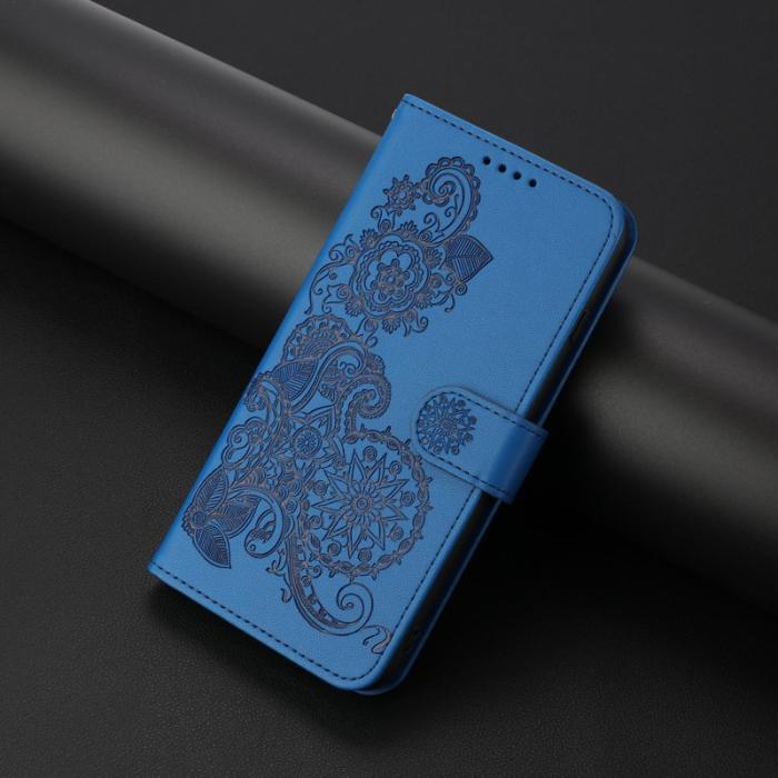 OEM - Mandala Samsung Galaxy A35 5G Fodral Äkta Läder - Royal Blue