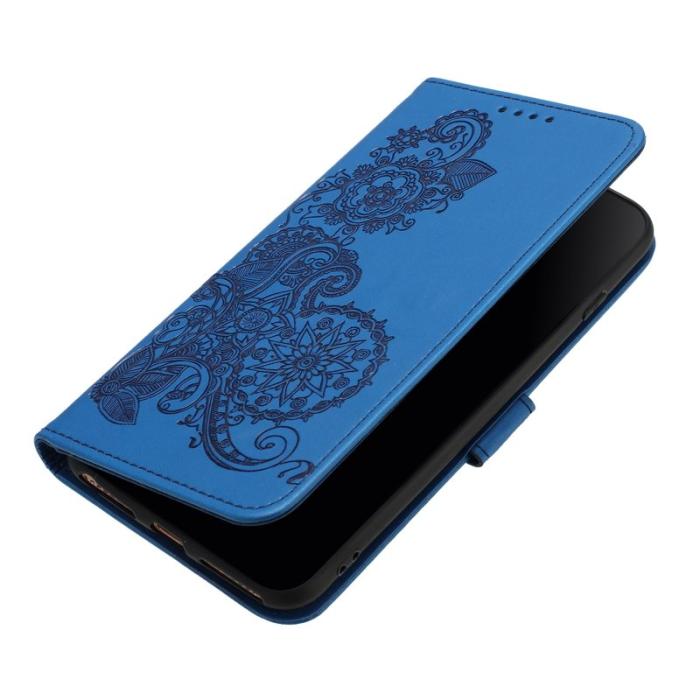 OEM - Mandala Samsung Galaxy A35 5G Fodral Äkta Läder - Royal Blue