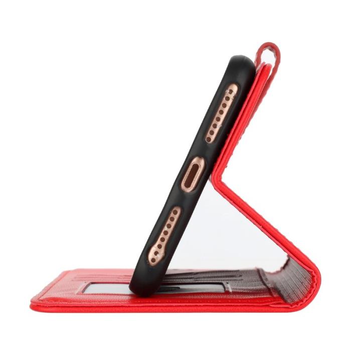 OEM - Mandala Samsung Galaxy S26 Ultra Fodral Äkta Läder - Röd