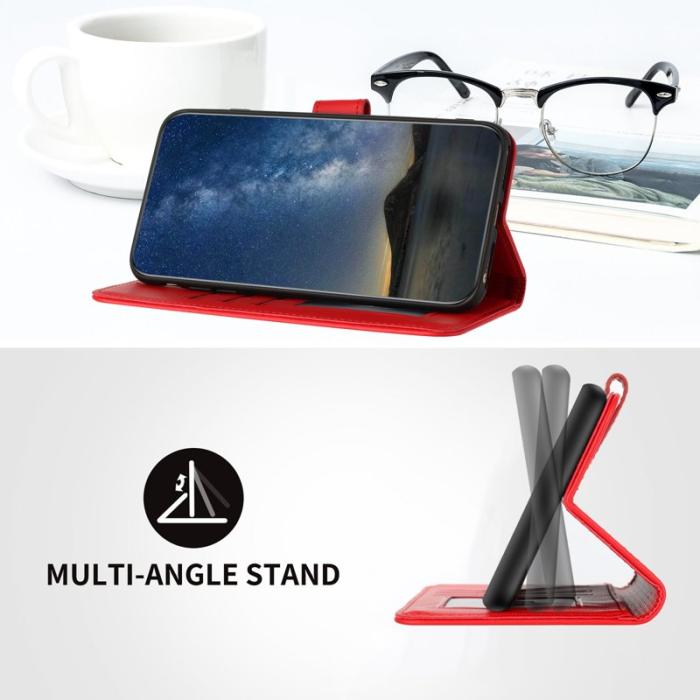 OEM - Mandala Samsung Galaxy S26 Ultra Fodral Äkta Läder - Röd