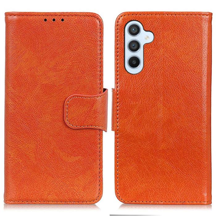 OEM - Nappa Samsung Galaxy S26 Fodral Split Läder - Orange