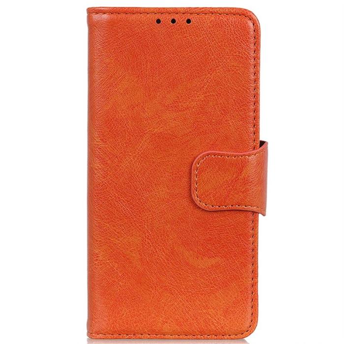 OEM - Nappa Samsung Galaxy S26 Fodral Split Läder - Orange