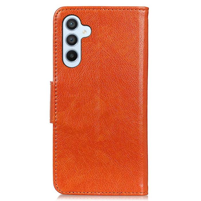 OEM - Nappa Samsung Galaxy S26 Fodral Split Läder - Orange