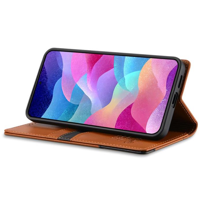 N.BEKUS - N.BEKUS P3 För Samsung Galaxy S26 Fodral RFID Skydd - Brun