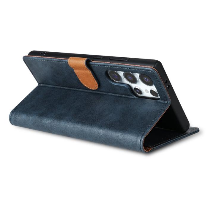 OEM - N.BEKUS Samsung Galaxy S26 Ultra Fodral Konstläder - Blå