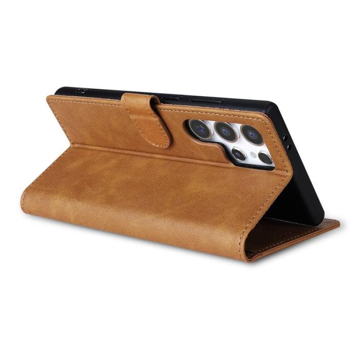 OEM - N.BEKUS Samsung Galaxy S26 Ultra Fodral Konstläder - Brun