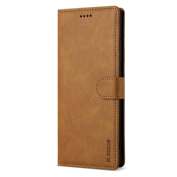 OEM - N.BEKUS Samsung Galaxy S26 Ultra Fodral Konstläder - Brun