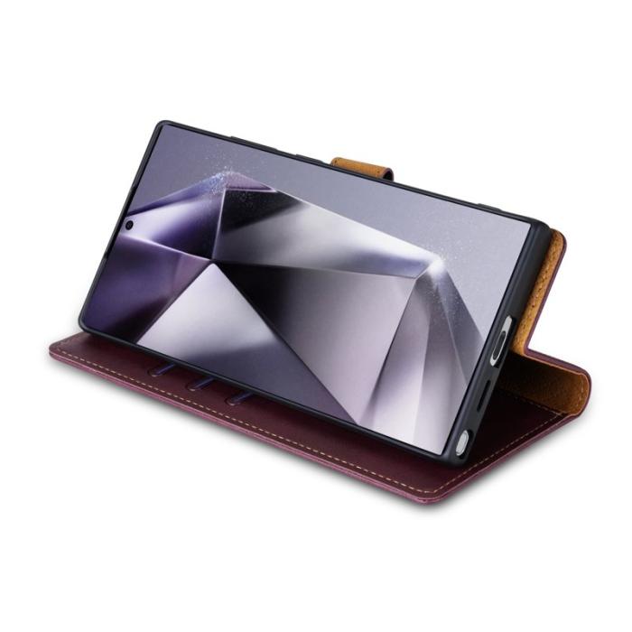 OEM - N.BEKUS Samsung Galaxy S26 Ultra Fodral Konstläder - Vinröd