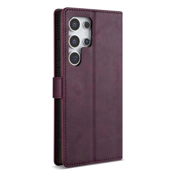 OEM - N.BEKUS Samsung Galaxy S26 Ultra Fodral Konstläder - Vinröd