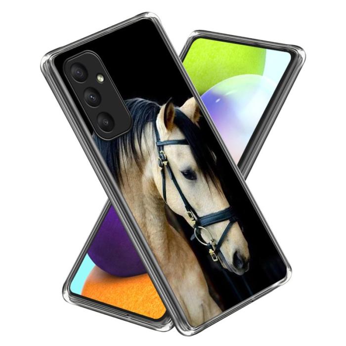 OEM - Noble Horse Samsung Galaxy A55 5G Skal TPU Mönstertryck - Svart