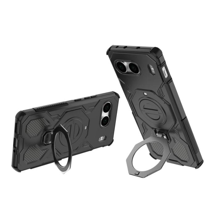 OEM - OnePlus Nord 4 Mobilskal Plast Shockproof Med Kickstand - Svart