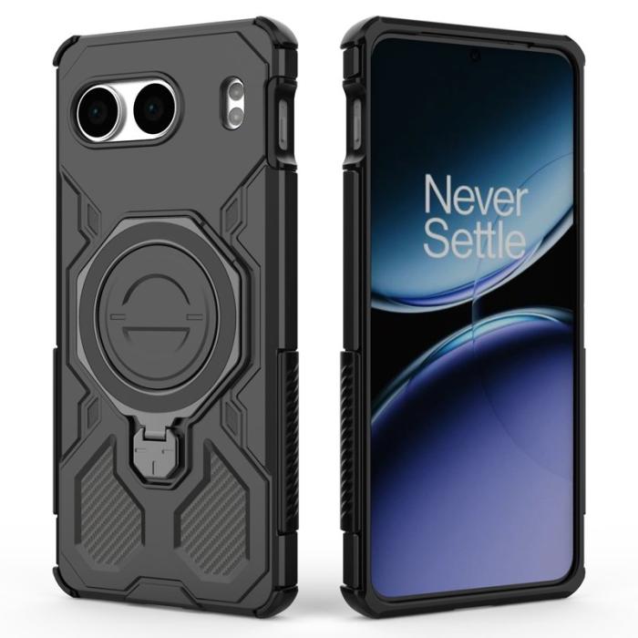 OEM - OnePlus Nord 4 Mobilskal Plast Shockproof Med Kickstand - Svart