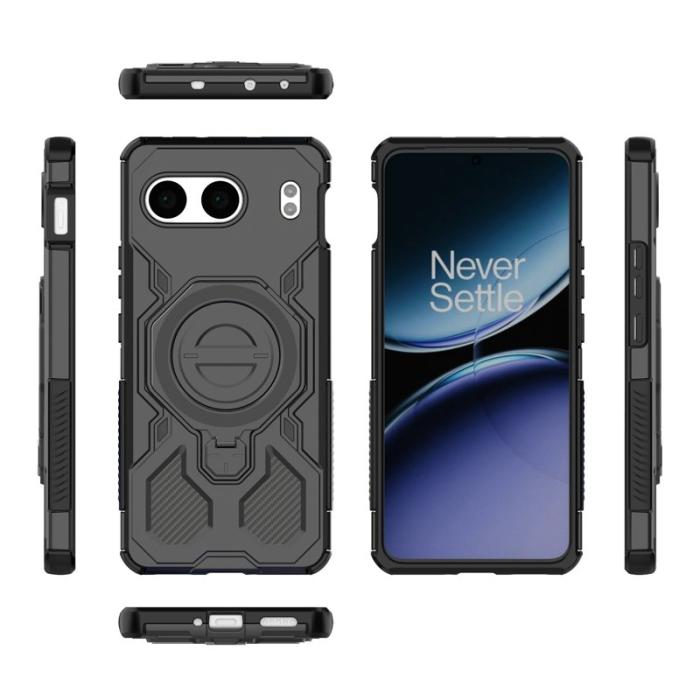 OEM - OnePlus Nord 4 Mobilskal Plast Shockproof Med Kickstand - Svart