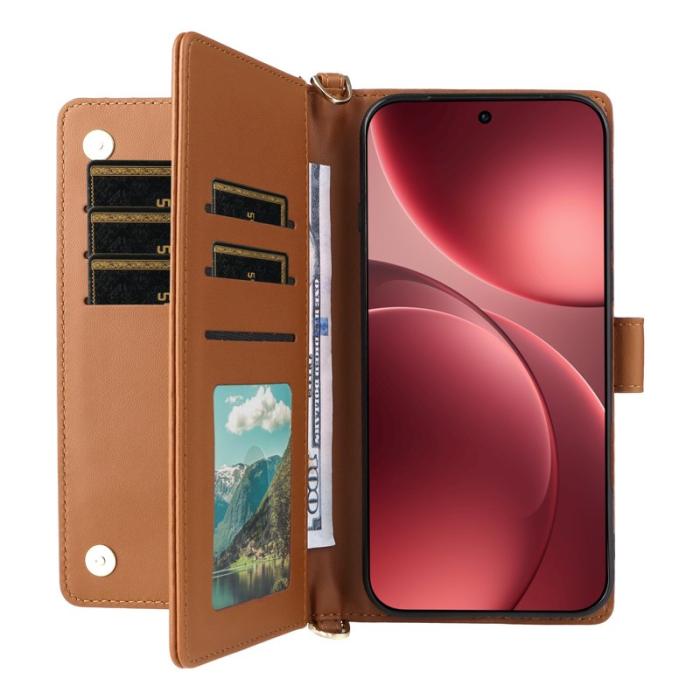 OEM - Oppo Find X9 Pro 5G Fodral Äkta Läder - Brun