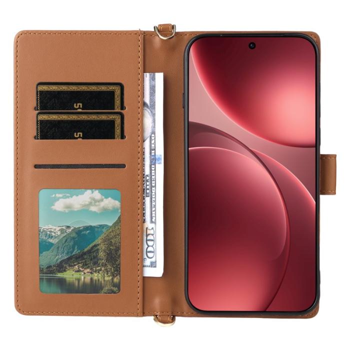 OEM - Oppo Find X9 Pro 5G Fodral Äkta Läder - Brun